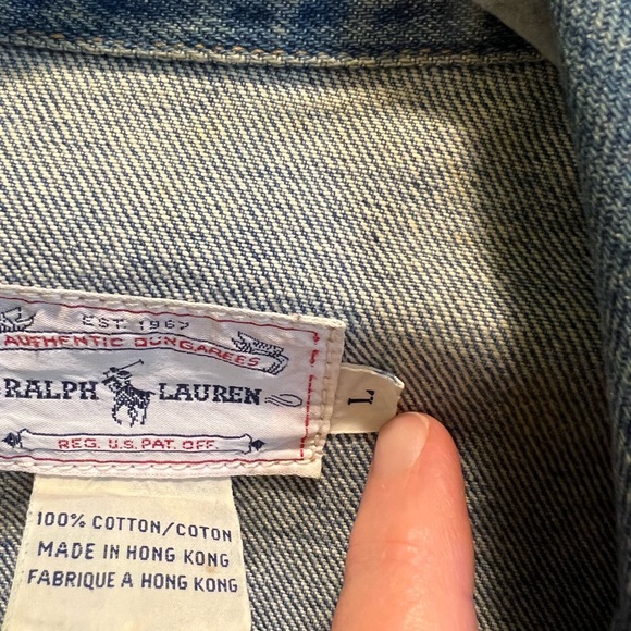 Vtg 80’s Ralph Lauren Authentic Dungarees Denim Jacket 🇺🇸 - Picture 12 of 15